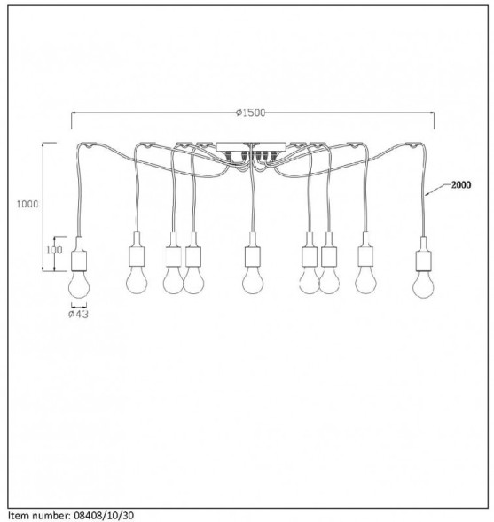 Подвесной светильник LUCIDE Fix 08408/10/30