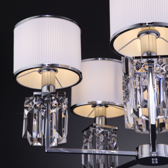 Подвесная люстра Eurosvet 10099/5 хром/прозрачный хрусталь Strotskis (новый Zaffiro