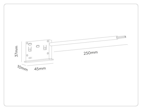 Подвод питания для трекового шинопровода Ambrella Light TRACK SYSTEM GL2025