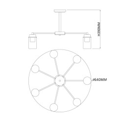 Люстра на штанге Escada 2118/7P
