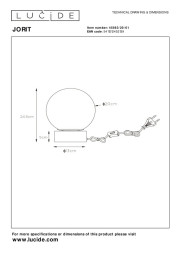 Настольная лампа LUCIDE JORIT 45563/20/61
