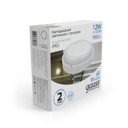 Пылевлагозащищенный светильник Gauss ЖКХ 126411312-S