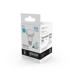 Светодиодная лампа Gauss 63228 8W 220V 650lm E27 белый (дневной)