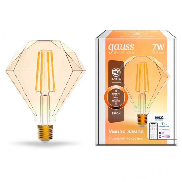 Светодиодная лампа Gauss 1350112 7W 220V 740lm E27 белый (теплый)