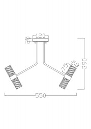 Люстра на штанге Freya MIA FR6038CL-L60B