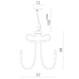 Подвесная люстра Divinare Donna 2718/04 LM-12