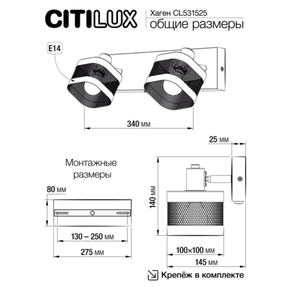 Спот Citilux Хаген CL531525