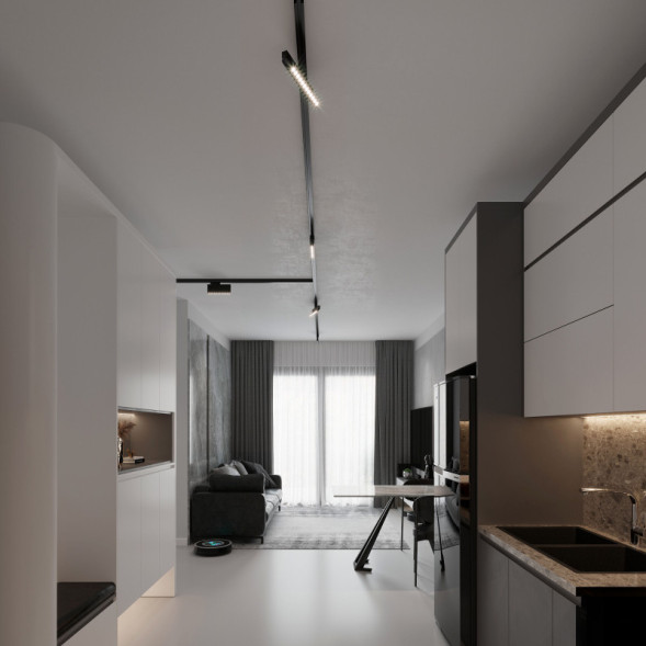 Трековый светильник Elektrostandard Garda Черный 20W 4200K (85025/01) трехфазный