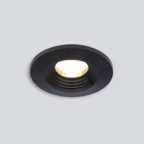 Встраиваемый точечный светильник Elektrostandard 9903 LED 3W 3000K COB BK черный