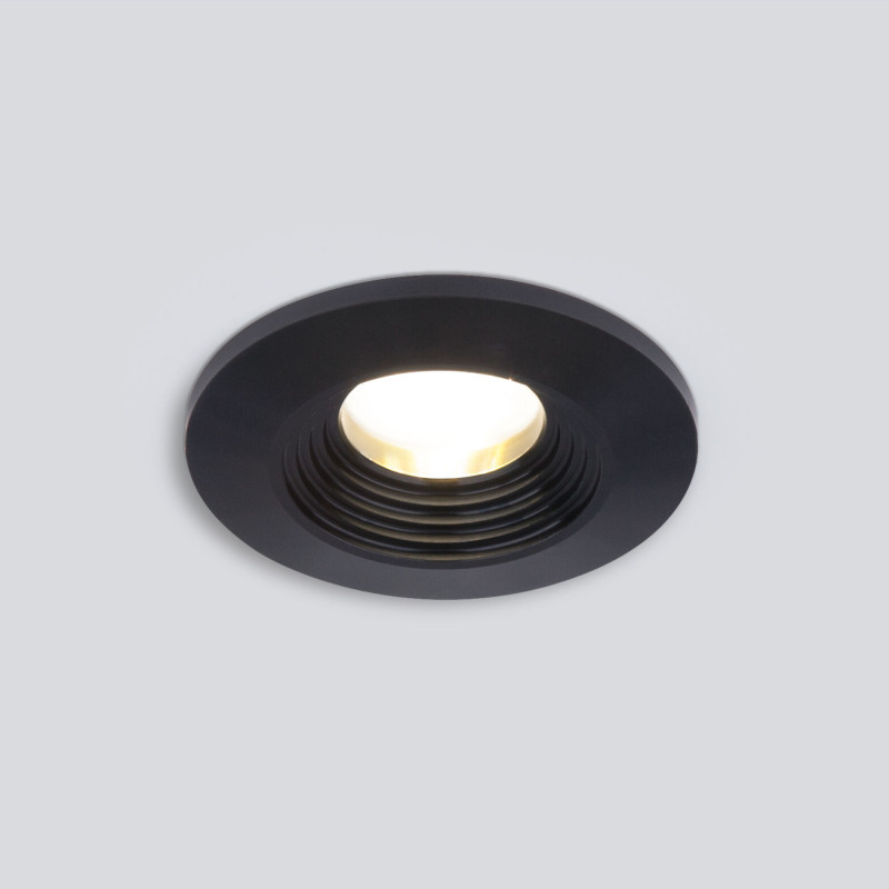 Встраиваемый точечный светильник Elektrostandard 9903 LED 3W 3000K COB BK черный