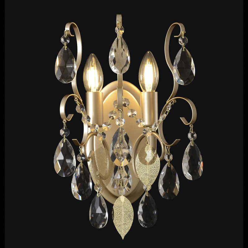 Бра Crystal Lux ESMIRALDA AP2 GOLD ESMIRALDA