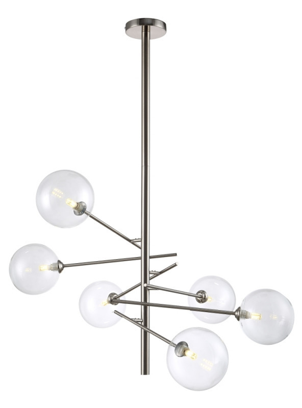 Люстра на штанге Crystal Lux MARCOS MARCOS SP6 NICKEL