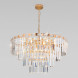 Каскадная люстра Eurosvet Elegante 10130/10 золото/прозрачный хрусталь Strotskis