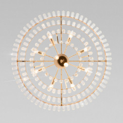 Каскадная люстра Eurosvet Elegante 10130/10 золото/прозрачный хрусталь Strotskis