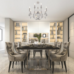 Подвесная люстра Eurosvet 10120/8 хром/дымчатый хрусталь Strotskis Smart (10 Telao