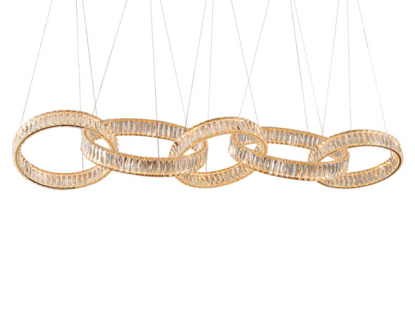 Подвесная люстра Newport 8245/S gold NEW CRYSTAL