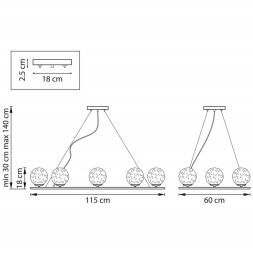 Подвесная люстра Lightstar BARI 815283