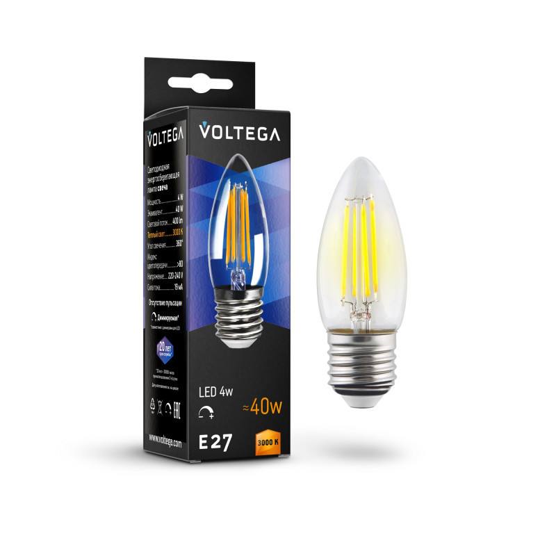 Светодиодная лампа Voltega 8462 Candle dim 5W