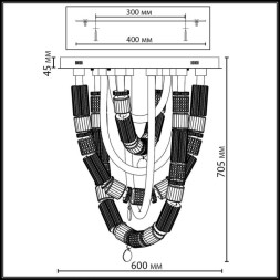 Люстра потолочная Odeon Light collier 5456/80CL