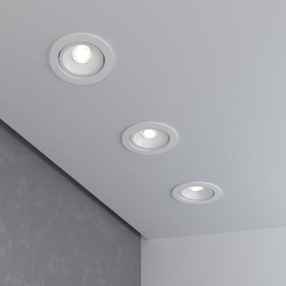 Встраиваемый точечный светильник Elektrostandard 15267/LED 7W 4200K WH/WH белый/белый