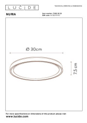 Потолочный светильник LUCIDE NURIA 79182/18/30
