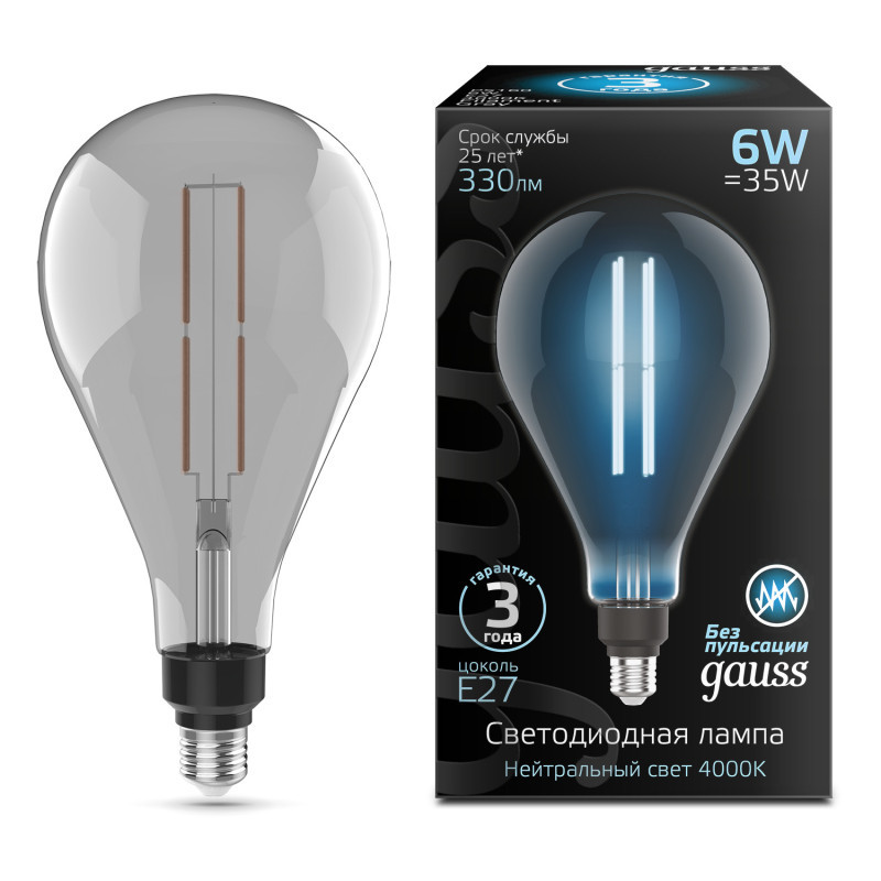 Светодиодная лампа Gauss 179802205 6W 220V 300lm E27 белый (дневной)