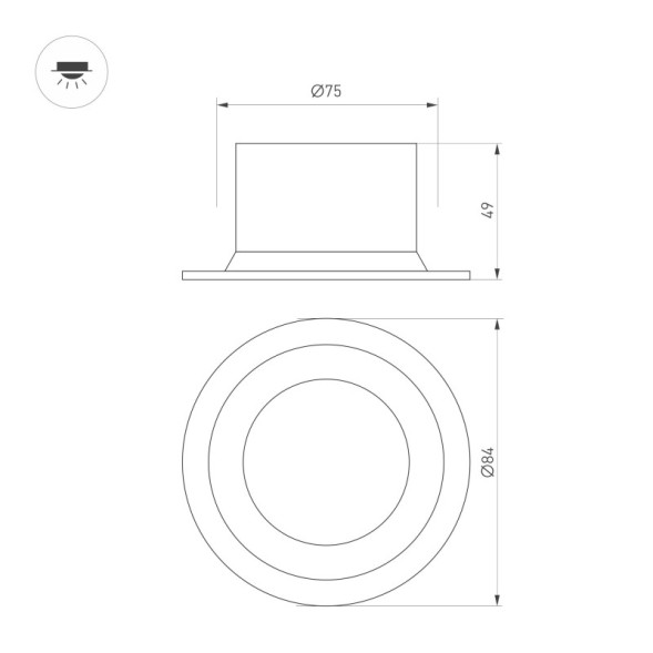 Светильник Downlight Arlight DROP 041492