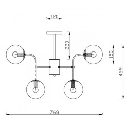 Люстра на штанге Vele Luce CIELO VL2214L06