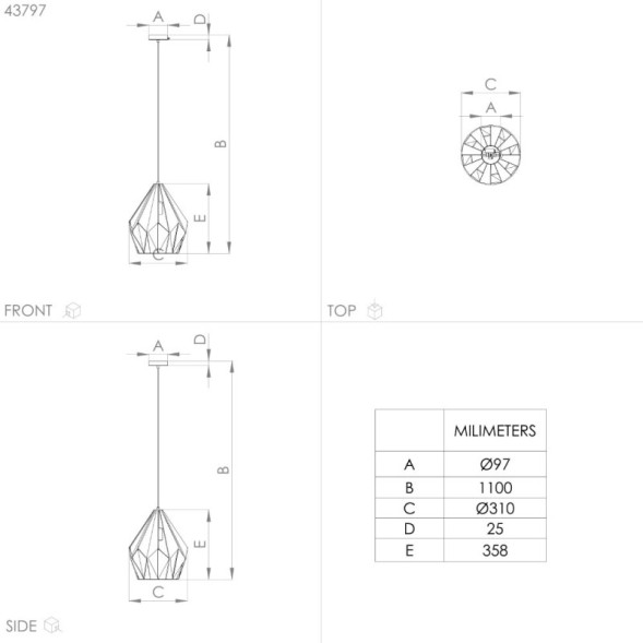 Подвесной светильник EGLO 43814