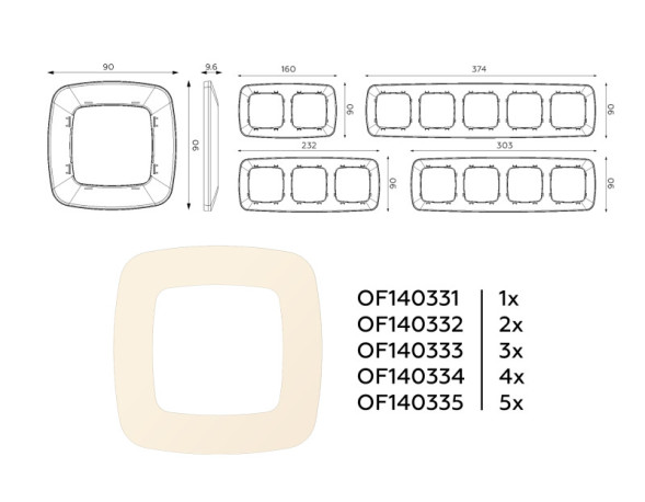 Рамка Ambrella Volt OF140334 OMEGA Ecta