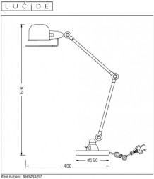 Настольная лампа LUCIDE HONORE 45652/01/97