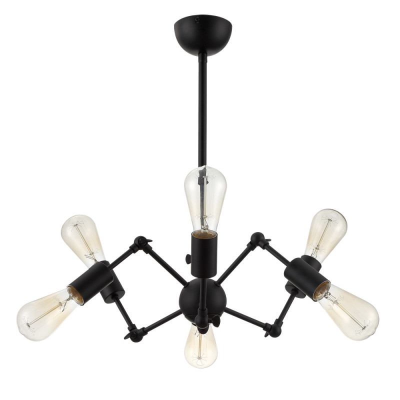 Люстра на штанге ARTE Lamp Roots A9190LM-6BK