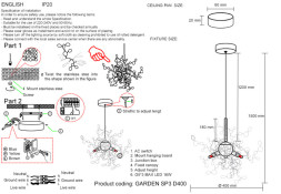 Подвесная люстра Crystal Lux GARDEN GARDEN SP3 D400 GOLD
