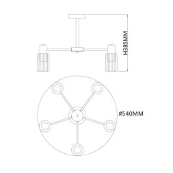Люстра на штанге Escada 2120/5P Black