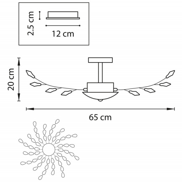 Люстра на штанге Lightstar ISABELLE 791182