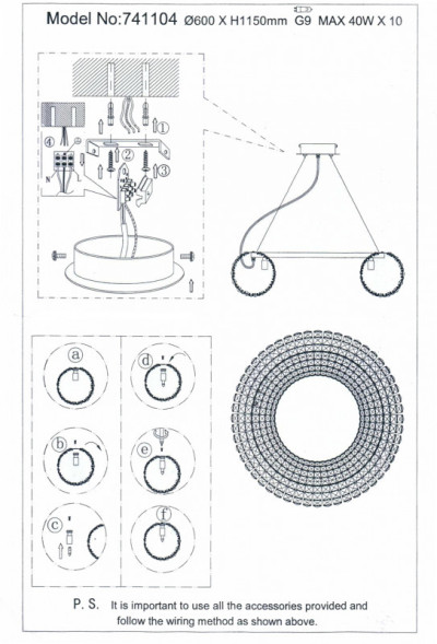 Подвесная люстра Lightstar ONDA 741104