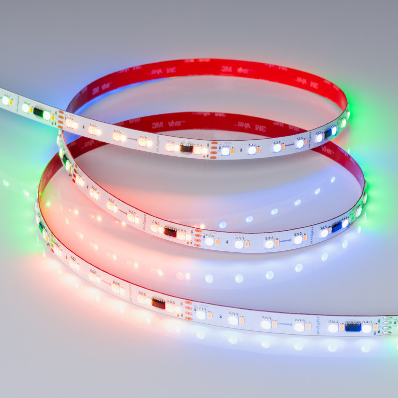Лента Arlight SPI-BA120 040622 80W 24V 360lm RGB+белый IP20