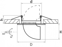 Встраиваемый точечный светильник Lightstar BRACCIO 011060