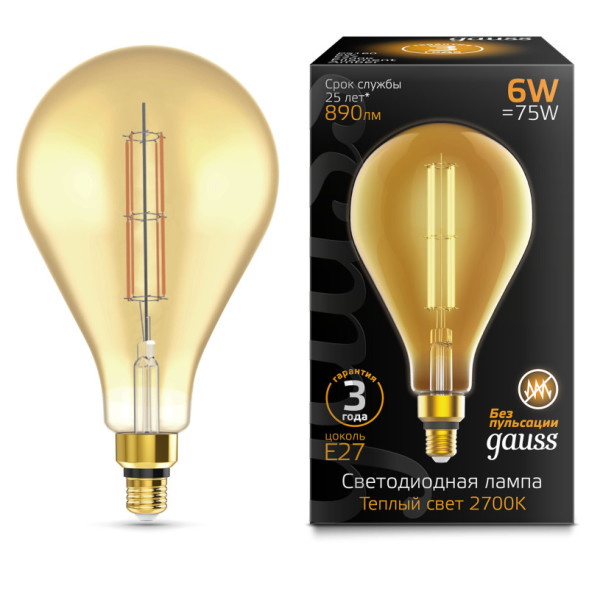 Светодиодная лампа Gauss 179802118 6W 220V 800lm E27 белый (теплый)