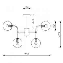 Люстра на штанге Vele Luce CIELO VL2214L08
