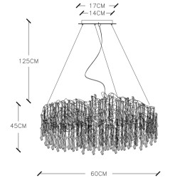 Подвесная люстра Divinare Salice 3150/16 SP-6