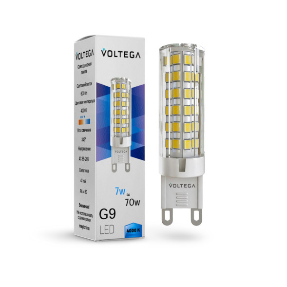 Светодиодная лампа Voltega 7188 7W 220V 700lm G9 белый (дневной)