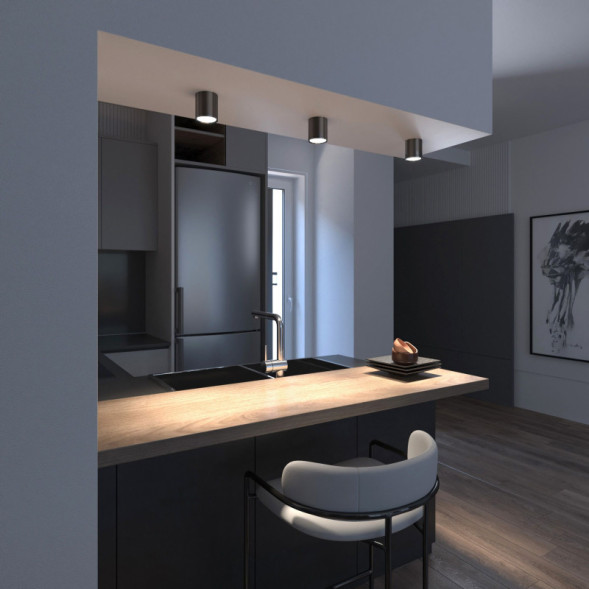 Накладной точечный светильник Elektrostandard DLR024 6W 4200K Черный жемчуг