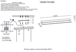 База накладная Crystal Lux Потолочная база Потолочная база L600-3 CHROME