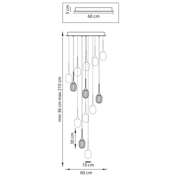 Каскадная люстра Lightstar Acrile 738131