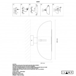Бра iLamp STEREO 9285W GL SM