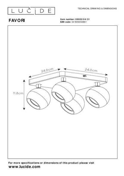 Спот LUCIDE FAVORI 09932/04/31