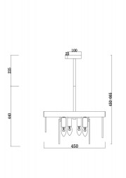 Люстра на штанге Freya PORTO FR5104PL-06BS3