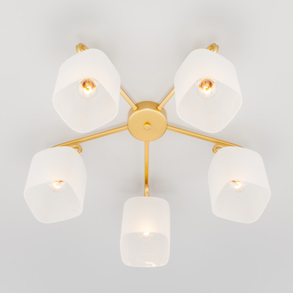 Люстра на штанге Eurosvet Camila 30143/5 латунь