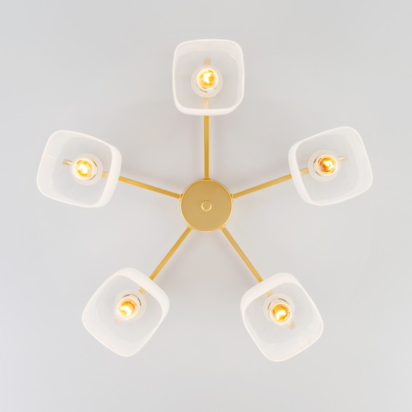 Люстра на штанге Eurosvet Camila 30143/5 латунь